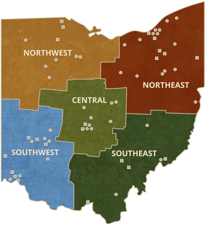 Map of Ohio Colleges